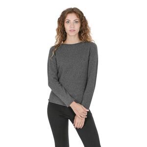 Crown of Edinburgh Cashmere Ribbed Boat Neck JumperLong Sleeve Cashmere Women